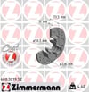 Volkswagen Golf III Arka Fren Diski Delikli ZIMMERMANN