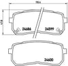 Hyundai Starex-H1 Arka Fren Balatası / ix55 / Kia Carnival Low-Met BREMBO