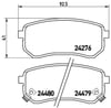 Hyundai i10 Arka Fren Balatası 1.0L 1.1L / Kia Picanto 1.0L 1.1L BREMBO