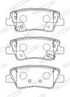 Hyundai i20 Elantra Kia Soul Sportage Arka Fren Balata Delikli FERODO