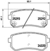 Hyundai i20 Arka Fren Balatası / i30 / ix35 / Kia Cerato / Sportage BREMBO
