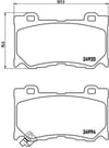 Infiniti FX30 FX37 G7 Q50 Q60 Q70 Ön Fren Balatası Low-Met BREMBO