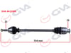 Komple Aks Sağ Renault 19 1.4 734Mm