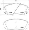 Hyundai Kona Ön Fren Balatası 16 Jant / Tucson 1.6 GDI / ix35 / i40 BREMBO