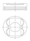 Mercedes CLK320 E320 ML320 Motor Piston Segman 0.25 MAHLE