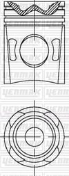 Man D 2066 LF Euro 2/3 Piston Segman Q120.0MM STD YENMAK