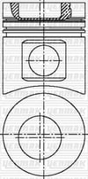 Mercedes OM 407 H Piston Segman Q125.0mm STD YENMAK