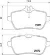 Mercedes W222 C217 C117 R231 Arka Fren Balatası BREMBO