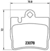 Mercedes S-Class W220 C215 Arka Fren Balatası BREMBO