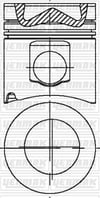Mercedes OM 447HA/HLA Euro 1 Piston Segman Q128.0MM STD YENMAK