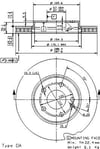Mercedes W169 W245 Ön Fren Diski BREMBO