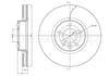 Ford Mondeo Galaxy Volvo S60 S80 V60 V70 Land Rover Freelander 2 Ön Fren Diski CIFAM