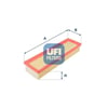 Peugeot Partner Hava Filtresi 1.1-1.4-1.4i UFI