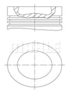 Volkswagen Polo Motor Piston Segman 1.2-1.6 TDI 0.50 MAHLE