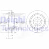 Volvo S90 V90 Arka Fren Diski Deliksiz DELPHI