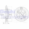 Opel Sintra Ön Fren Diski Delikli DELPHI