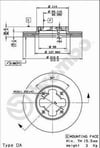 Subaru Ön Fren Diski Standard BREMBO