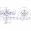 Seat Toledo Arka Fren Diski Deliksiz DELPHI