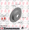 Toyota Avensis Arka Fren Diski Dolu Tip 280mm ZIMMERMANN