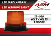 Tepe Lambası LEDli Çakar 12V-100V Mıknatıslı Fişli AEM