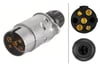 Soket 24V Alüminyum Gümüş 5 Kutuplu Universal HELLA