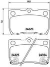 Lexus GS 250 300 460 Arka Fren Balatası BREMBO
