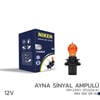 12V HPC24WY Ayna Sinyal Ampulü PU20d-6 Amber 10'lu NIKEN