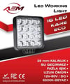 Çalışma Lambası 16 LED Kare 35MM Metal AEM