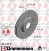 Opel Vectra C Ön Fren Diski Havalı Delikli 314mm ZIMMERMANN