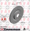 Volvo S60 III Arka Fren Diski Delikli ZIMMERMANN
