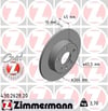 Opel Zafira B Arka Fren Diski Dolu 264mm ZIMMERMANN