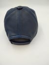 Lacivert Renk Jumbo Deri Unisex Şapka