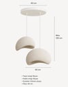 40-50 CM İKİLİ BETON AVİZE SARKIT AVİZE
