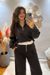 Füme Fermuarlı Takım