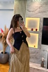 Gold Kırışık Etek