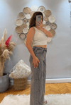 Gri Fiyonk Detaylı Jean