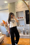 Kırmızı Şeritli Pantalon