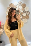 Krem Kimono İkili Takım