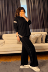 Leopar Taşlı Modal Takım