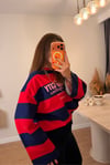 NYC  Baskılı Çizgili Sweatshirt
