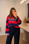 NYC  Baskılı Çizgili Sweatshirt