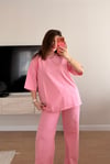 Pembe Bol Paça Eşofman Takımı