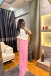 Pembe Bol Paça Pantalon