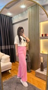 Pembe Bol Paça Pantalon