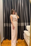 Pembe Çizgili Müslin Takım
