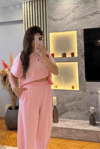 Pembe Modal Kumaş İkili Takım