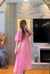 Pembe Müslin Elbise