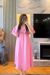 Pembe Müslin Elbise