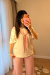 Pembe Önden Bağlamalı Bluz Pantolon Takım