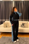 Siyah Denim Detaylı Eşofman Takımı